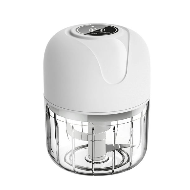 Picadora de ajo portátil con capacidad de 100 ml, prensa inalámbrica, machacador de ajo, procesador de alimentos con 4 cuchillas, manual para carne