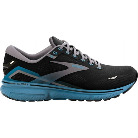 Brooks Men's Ghost 15 Running Shoes (Black/Blue, 13 D US)