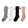 thumbnail image 2 of Travelwant 4Pairs Toddler Knee High Socks Baby Little Girls Cable Knit Cotton Stockings 0-5T, 2 of 7