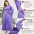 thumbnail image 5 of REDESS Oversized Wearable Blanket Hoodie Sweatshirt for Adults Women Men-Purple, 5 of 8