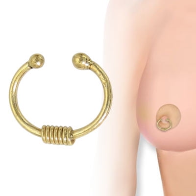 Piercing Clip - Non Piercing Nipple Clip Gold Plated