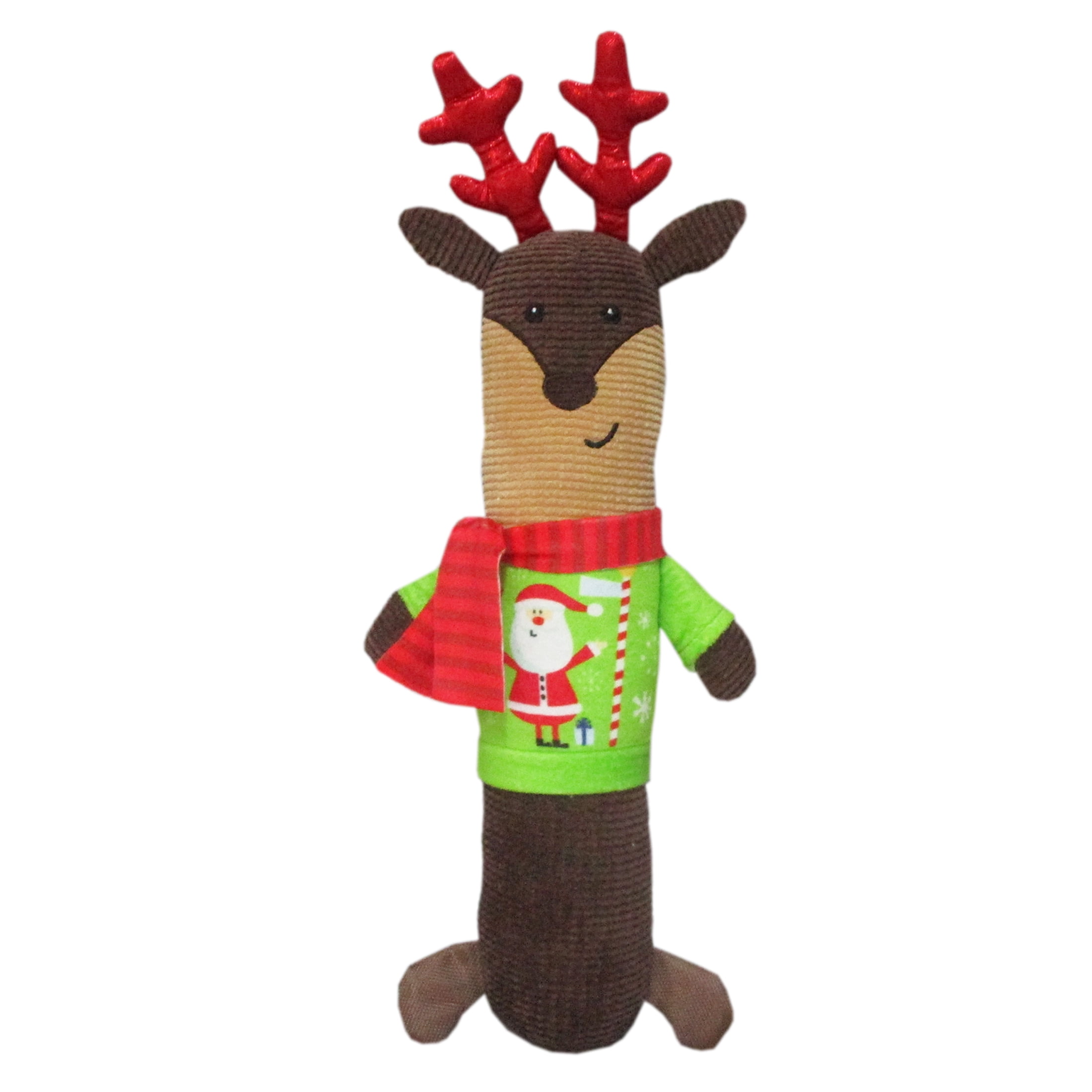 Vibrant Life Dog Toys  Ugly Moose Plush, Brown Cord, Medium Pet Toy