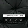 thumbnail image 4 of YYAo Outdoor Chair Cushions, Waterproof Outdoor Seat Pads, 59" x 38" Tufted Bench Cushion for Outdoor Furniture, 3-Seater Replacement, Black, 4 of 11