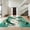 Teal Green Gold, Pattern 1, variant on Design&I 6'x9' Washable Area Rug Fishing Pike And Bass Angler Design With Vintage Tackle Motif for Dining Room, Under Table, Office, Snag-Free