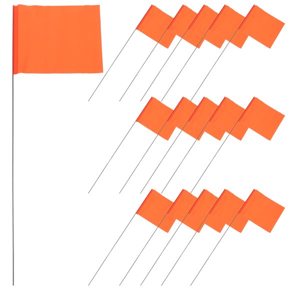 unbranded 50Set Orange Yard Supplies for Surveying with Steel Wire and PVC 14.96X5X0.04in