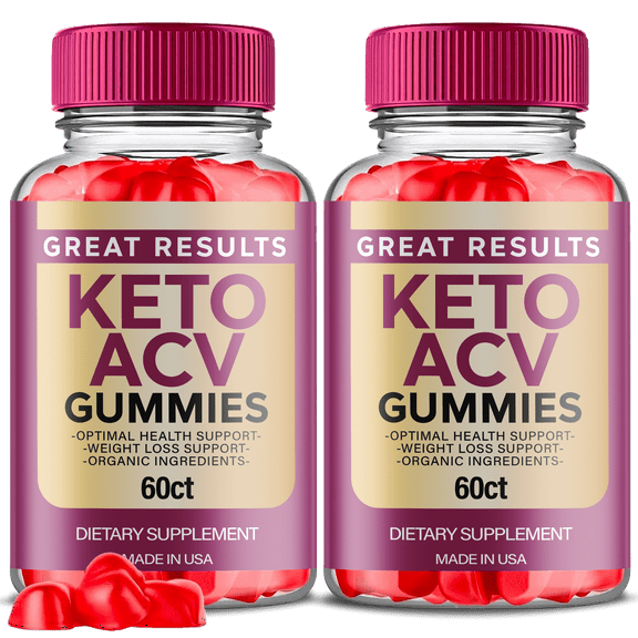 (2 Pack) Great Results Keto ACV Gummies - Energy & Focus Boosting Dietary Supplements for Weight Management & Metabolism - Fat Burn - 120 Gummies