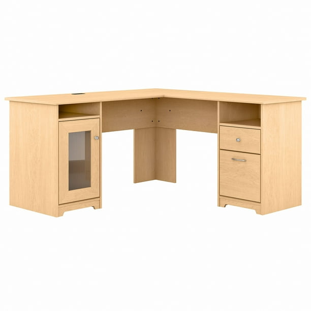 Bush Furniture Cabot 60W L Shaped Computer Desk, Beige