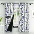 thumbnail image 2 of Lfeey Blackout Curtains for Living Room, Watercolor Floral Painting Thermal Insulated Light Blocking Grommet Curtains Drapes, 52x63 inch, 2 Panels, 2 of 5