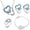 Light Blue, variant on Yuehao Bracelets for Women, Gifts for Women, Crystal Heart Chain Necklace Earring Jewelry Set Women's Gift (Purple, One Size)