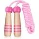 thumbnail image 1 of Cuerda de saltar para niños, cuerda de saltar para niños con mango de madera (rosa), 1 of 4