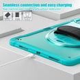 thumbnail image 6 of Dteck Case for iPad Pro 13 inch M4 2024,Military Grade Shockproof Silicone Cover 360° Rotatable Stand- Shoulder Strap- Handle- Pencil Holder,Blue, 6 of 7