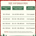 thumbnail image 5 of Christmas Rectangle Red Plaid Tablecloth - 60 x 84 Inch - Checkered Water Stain Resistant Table Cover, Washable Polyester Table Cloths for Xmas Dinner/Party Decoration/Holiday, 5 of 7