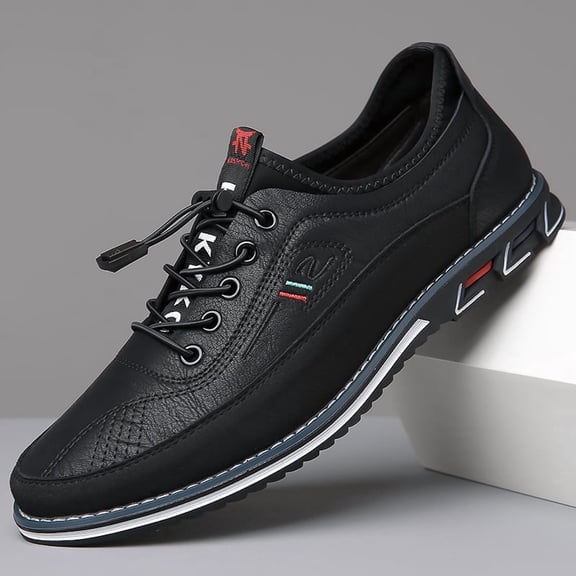 Men Elastic Lace‑Up Casual Shoes