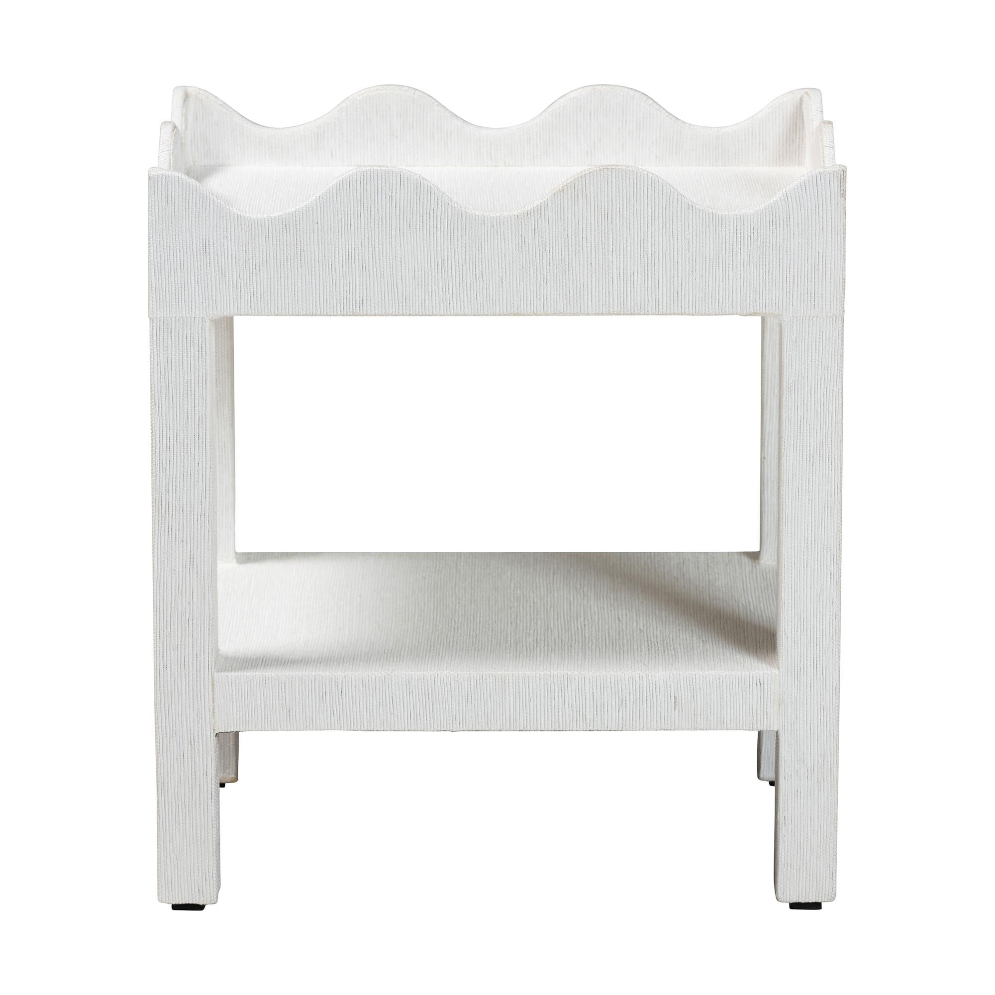 bali & pari Sebastian Boho End Table, White