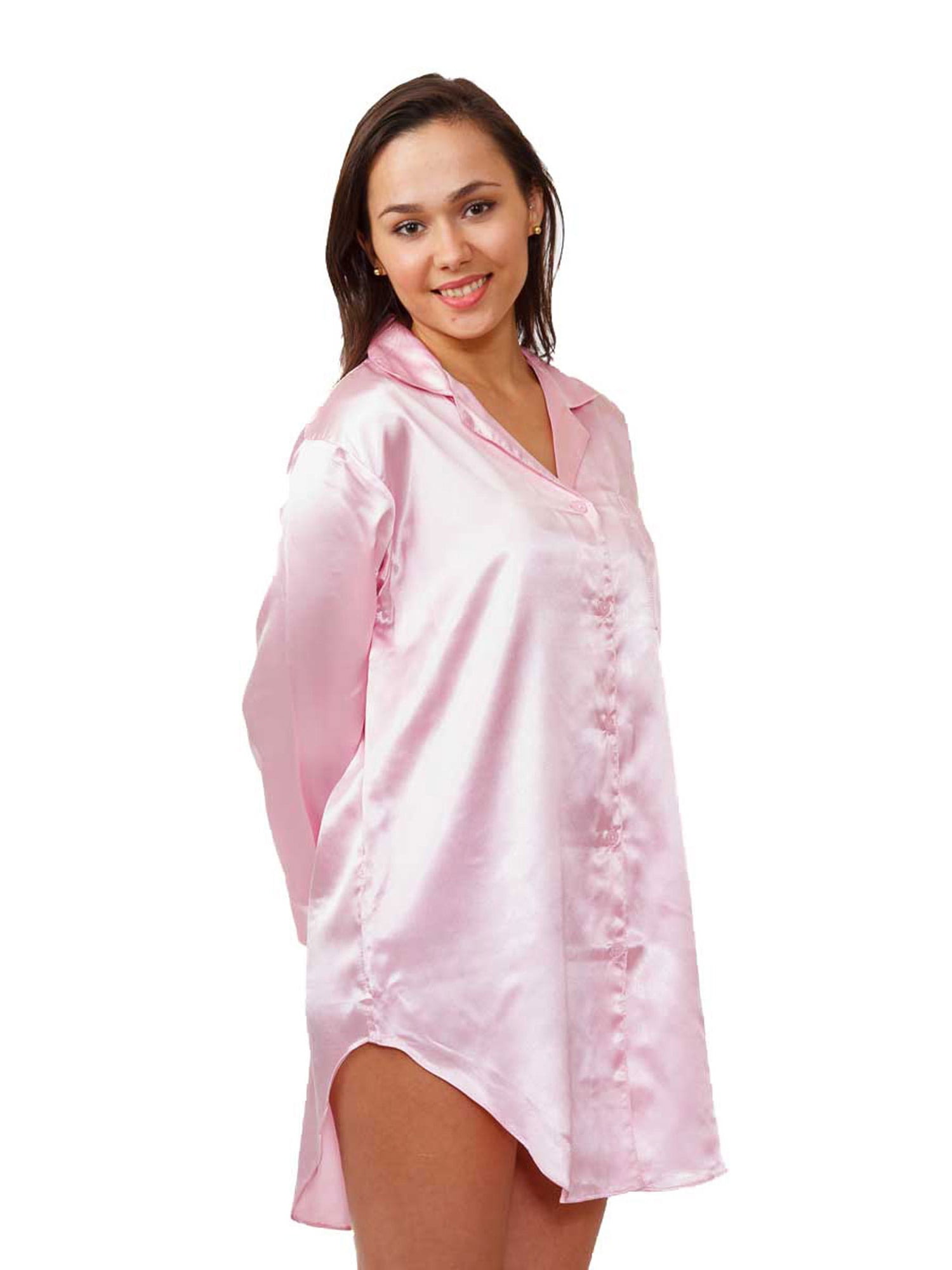 womens satin nightshirts