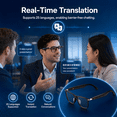 thumbnail image 2 of MOSENSE Smart Glasses with Bluetooth Audio, Hands-Free Call Answer, Real-Time Recording & Online Translation, Magnetic Charger Included, Ideal for Daily Casual Wear, 2 of 6