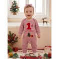 thumbnail image 5 of Cjfdfy Newborn Baby Boy Girl Christmas Fall Outfit Christmas Tree Present Box Embroidery Romper Headband Infant Cute My 1St Christmas Fall Winter Holiday Set 0-18M, 5 of 9