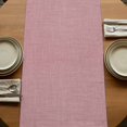 thumbnail image 5 of Vintage Nude Pink Burlap Cotton Table Runner 13x120 Inches Long, Farmhouse Retro Solid Color Linen Texture Farmhouse Table Runners, Outdoor Dining Tablecloths Decor for Baby Shower/Party/Wedding, 5 of 8