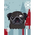 thumbnail image 1 of Winter Holiday Black Pug Flag Garden Size, 1 of 1