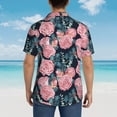 thumbnail image 6 of Goofa Rose Flowers Hawaiian Shirt for Men, Unisex Summer Beach Casual Short Sleeve Button Down Shirts,Aloha Tropical Floral print shirt-3X-Large, 6 of 9