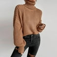 thumbnail image 2 of Chandail Col Roulé pour Femmes Mode Hiver Surdimensionné en Nylon et Coton, Chandail Col Roulé pour Femmes G, 2 of 4