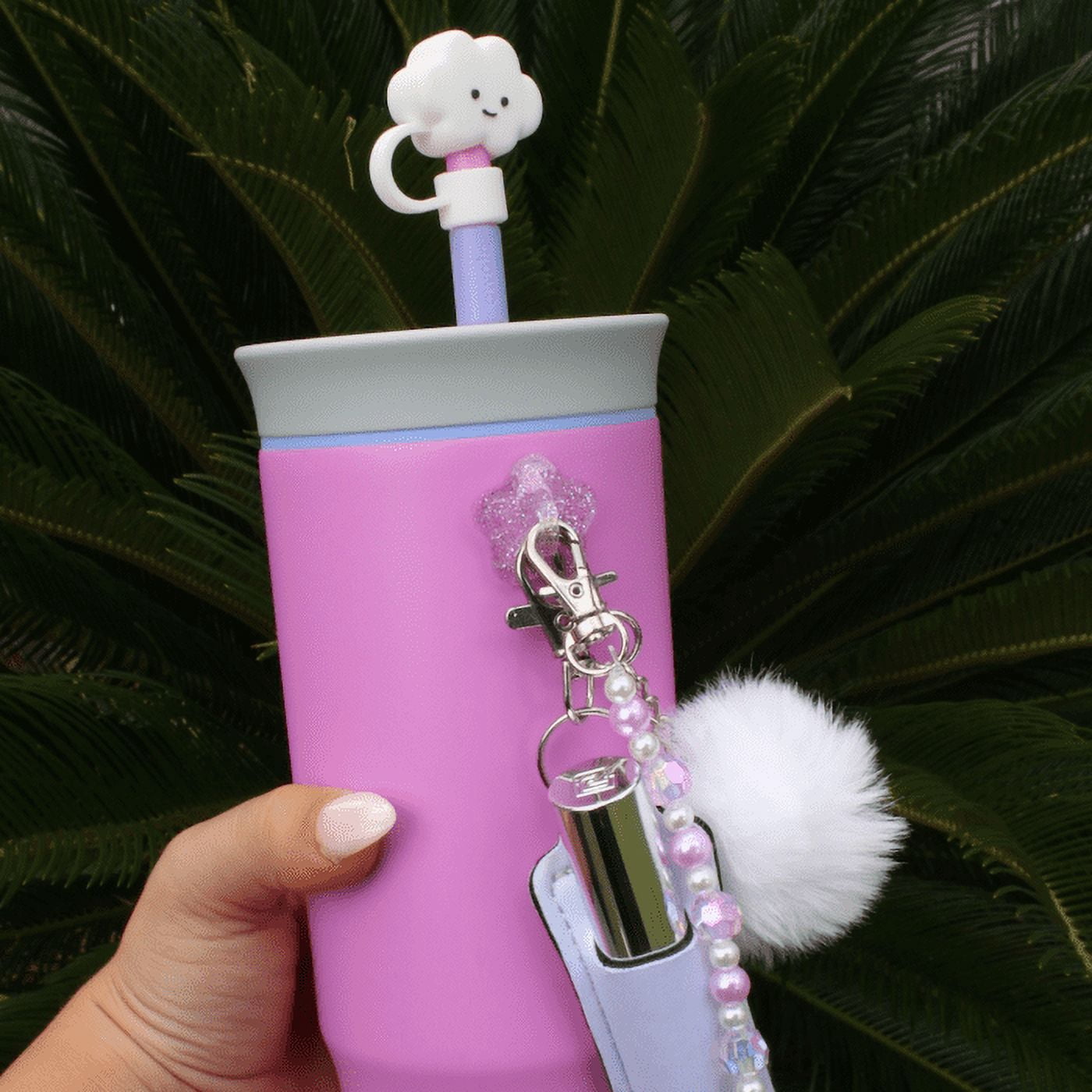 CharCharms 4 pack Straw Topper Nature for 10 Millimeter Water Bottle Straws