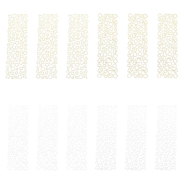 Miangastore Autocollants Planificateur Argent 12 Feuilles 0.8X2X6In
