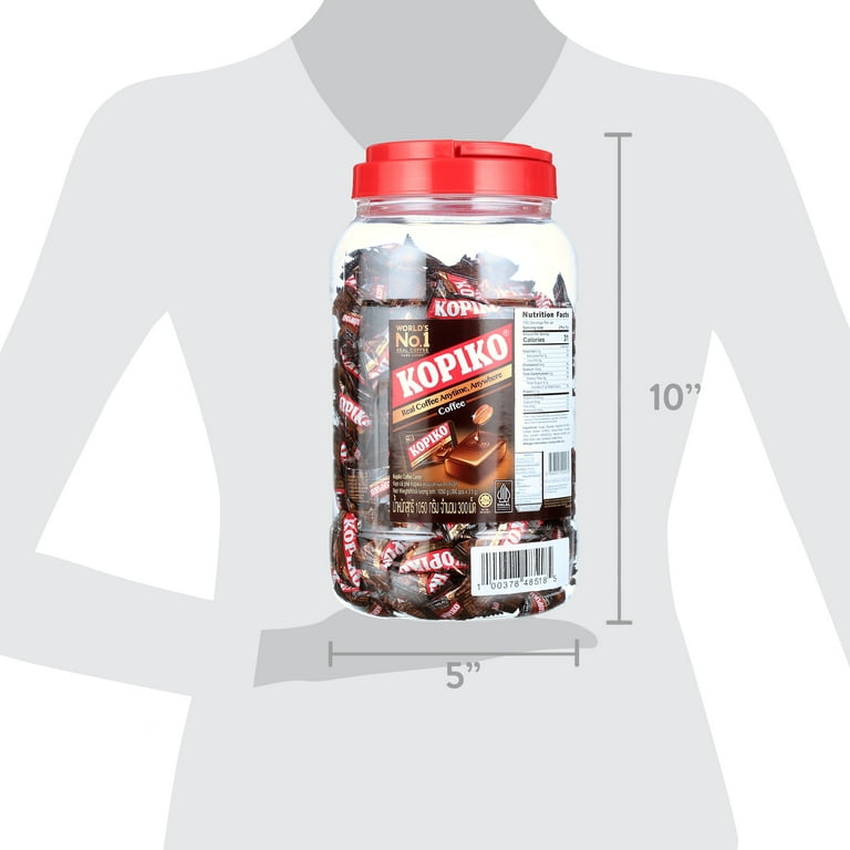 Kopiko Coffee Candy, Original Flavor, 800g 28.2oz Jar, Hard Candy