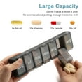 thumbnail image 6 of 2Pcs Weekly Pill Organizer 7 Day,Daily Pill Box Quick-Refill Medicine Organizer for Fish Oil,Capsules,Vitamins and Supplement, 6 of 7