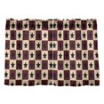 thumbnail image 7 of Yayeee Kitchen Curtains Tier Pair Light Filtering 27"x24" Rod Pocket Short Cafe Window Panel, Checkered Stars Pattern, 7 of 7