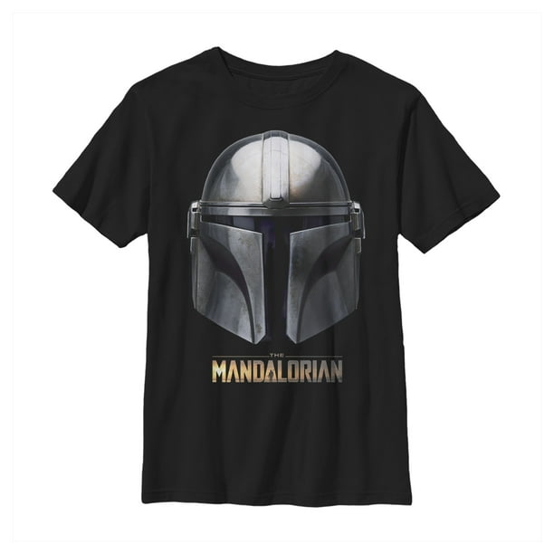 Star Wars Boy's Star Wars The Mandalorian Iconic Helmet Graphic Tee