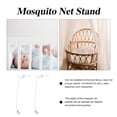 thumbnail image 4 of 1 juego de soporte para mosquiteros con tubo de acero, accesorio para dormitorio, 4 of 7