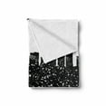 thumbnail image 2 of Boston Soft Flannel Fleece Throw Blanket, Grunge Effect Stained Looking Black and White Landmarks Scattered Silhouette, Cozy Plush for Indoor and Outdoor Use, 60" x 80", Black and White, by Ambesonne, 2 of 6