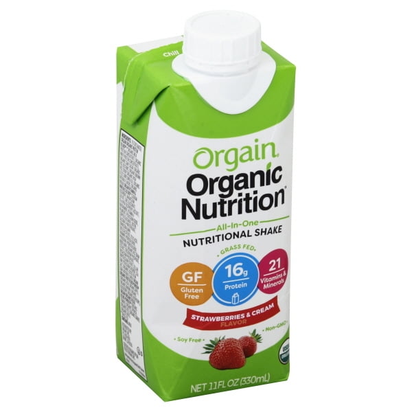 Orgain Organic Nutrition All-In-One Nutritional Shake Strawberries ...