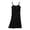 Black, variant on Xijirk Women's Spaghetti Strap Nightgown with Built-In Shelf Bra Mid-Length Dress for Sleep & Lounging,L