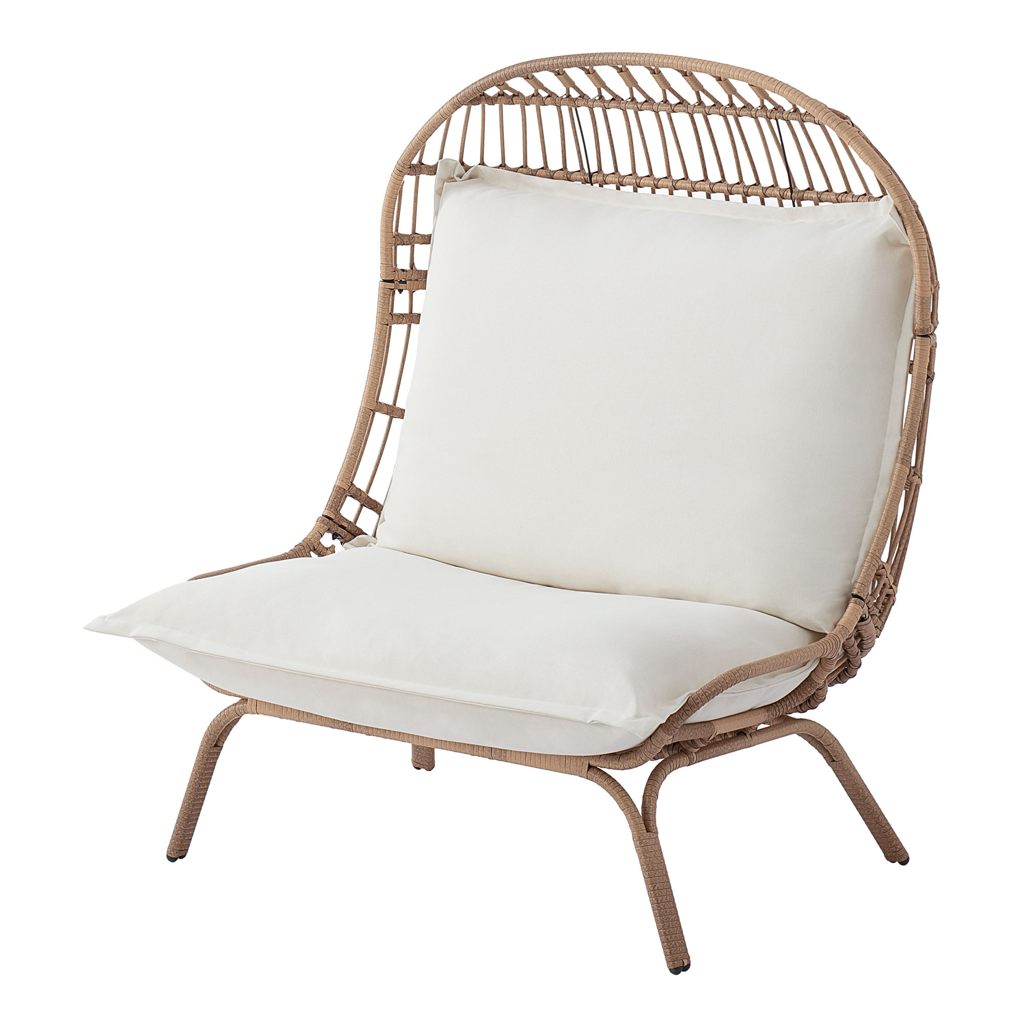 Better Homes & Gardens Willow Sage Steel Wicker Patio Cuddle Chair, Brown - image 2 of 8