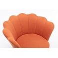 thumbnail image 6 of Swivel Shell Chair for Living Room/Bed Room, Swivel Seat with 360 Degrees, Adjustable Lift Height, Modern Leisure Arm Chair Orange, 6 of 7