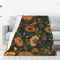 thumbnail image 3 of Floral Blanket Vintage Paisley Style Colorful Flowers Print Gifts for Women Kids Girls Mom Bedroom Living Room Birthday Mother''s Day Decor Soft Cozy Plush Throw Blanket 80"x60" Garden Flowers Leaves, 3 of 6