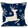 thumbnail image 3 of Funda de almohada con decoración navideña, diseño de cervatillo y árbol de Navidad, adecuada para la funda de cojín del sofá de la habitación del hogar, 3 of 5