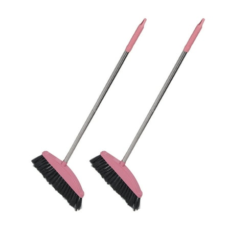 GOOHOCHY Stainless Steel Broom Pink Home 2Pcs 34.4X12X1.2In