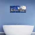 thumbnail image 5 of Wall Art For Living Room Black and White Landscape Blue Tree Golden Moon Scenery Bedroom Bathroom Canvas Wall Decor 3 Panel Framed 12x16inches, 5 of 6