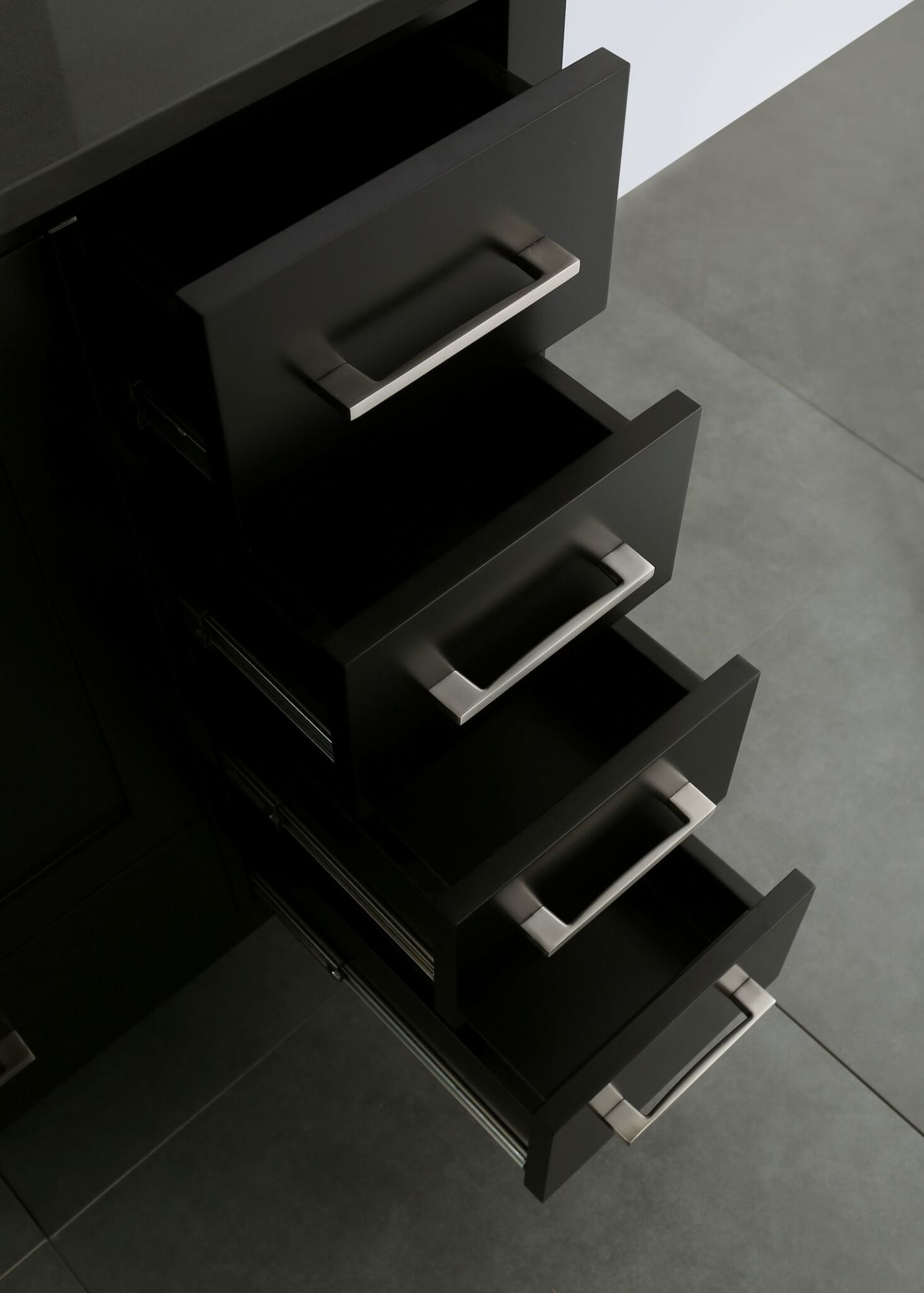 Design Element London 48" Single Sink Bathroom Vanity Set in Espresso with Gray Quartz Top