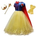 thumbnail image 2 of Vestido de princesa de verano para niñas, disfraz de Cosplay de Blancanieves, vestido de manga abullonada para niños, vestido de fiesta de cumpleaños, Vestidos 10T Gao Jinjia LED, 2 of 2