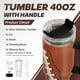 thumbnail image 2 of Vaso para beber SANDJEST, vaso aislante de acero inoxidable de 40 oz, 2 of 7