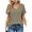 D-Green, variant on UVN Womens Summer Tops Short Sleeve V Neck Blouses Ladies Casual Waffle Knit Trendy Tunic Shirts
