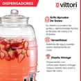 thumbnail image 2 of Dispensador de Bebidas Barril VITTORI Vitrolero de Agua de Vidrio con Tapa 10 Litros, 2 of 5
