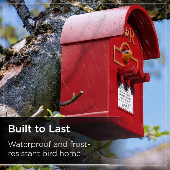 Bird House Mail Box ER Colorful Bird House - Fence Mounted Bird House for Outdoors - Bluebird Bird Houses for Outside - Outdoor Bird Nesting Box for Tree, Fence or Wall - Easy to Clean