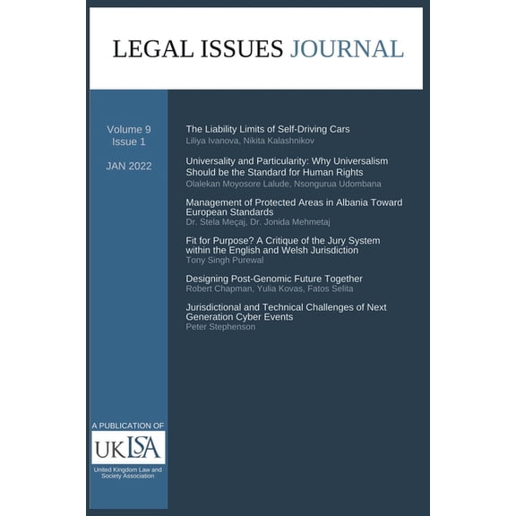 Legal Issues Journal Legal Issues Journal 9(1), Book 12, (Paperback)
