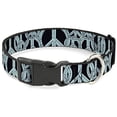 thumbnail image 1 of Buckle-Down BAC-W31617-NL Breakaway Cat Collar, 1 2" Wide - Fits 9-15" Neck - Large, Peace, 1 of 1