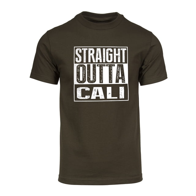 Mens Straight Outta Cali Short-Sleeve T-Shirt - Olive - Medium